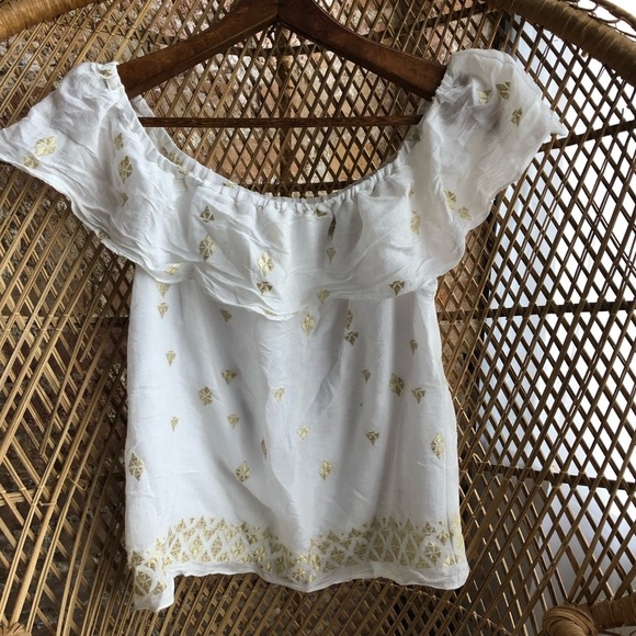 JM Collection womens off the shoulder top - Picture 1 of 4